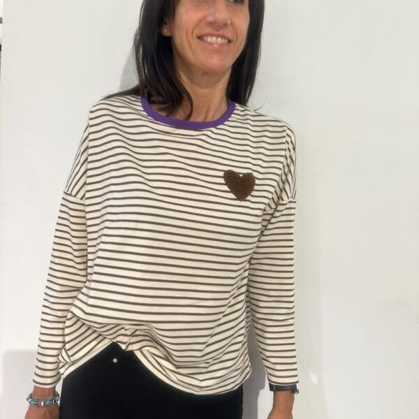 MAGLIA RIGA CUORE